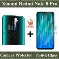 Xiaomi Redmi Note 8 Pro Glass Protector Tempered Glass Screen Protection Polish Glass + Back Camera 9H Gorilla Flexible Protector For Xiaomi Redmi Note 8 Pro. 