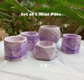 Set of 5 Mini Decorative Flower Pots for Home Office and Party Decoration, Artificial Flower Pots, Decorative Room Items, Fancy Home Decor by JangoMango Store. 