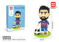 Wise hawk 2574-2645 Micro Particle Assembled Building Block Toys Football Series Star Player Decoration Children's Gift. 