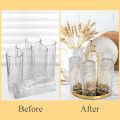 360 Rotating Cup Drying Rack Stand, Steel 6 Cups Mug Drainer Holder, Spin Non Slip Glass Tumbler Organizer Tree with Silicone Protective Hooks for Kitchen Countertop, Space Saving, Golden. 