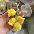 Floral Car Keychain Crocheted Keychain Leaf Keychain Colorful Woolen Key Chain Flower Keychain Bag Pendant Cute Bag Charm For Women Handmade Crochet Flower Keychain Wool Knitted Key Ring Pendant. 