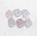 Pack Of 3 Pairs - Soft Cotton Baby Mittens For Newborn Baby Gloves Baby Infant. 