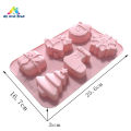 ABH Christmas Series Baking Stencil 6 Cells Soft Silicone Cartoon Xmas Patterns Casting Die DIY Craft Pan for Soap Chocolate. 
