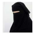 Misri Hijab Niqab For Girls Ladies Soft & Comfortable Wear-Black Color. 