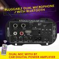 5 Inch 12V 220V Two-Purpose 4110B-369 Dual MIC With BT Car Digital Amplifier Mono Bluetooth Function with Memory card / USB flash drive. 
