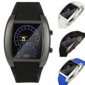 Men led aviation pilot speedometer sports car Meter dial digital wrist watch. 