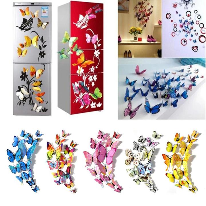 New 12pcs/set 3D Butterfly Wall Sticker on the wall Home Decor ...