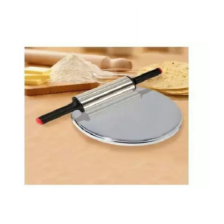 Rolling Pin and Dish Stainless Steel Roti Partha maker Balen & Chakla