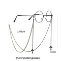 Neo-Gothic Punk Antiskid Reading Glasses Chain Wirh Rope Cross Pendant Lanyard Cosplay Fashion Jewelry for Halloween Gift. 