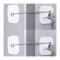 Refrigerator Lock, Mini Fridge Lock with Key for Adults, Lock for a Fridge, Cabinet Door(White 2Pack). 