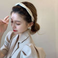 Korean Style Swivel PU Leather Bando, Retro Simple Anti-slip Headband Hair Accessory for Women. 
