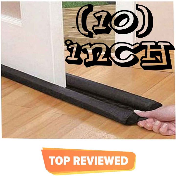 10 Inch Door Draft & Dust Stopper (Insect Protector) -Black
