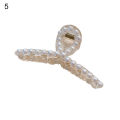 Big Hair Clip Anti-skid Faux Pearls Bright Color Hair Claw. 