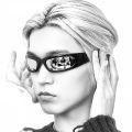 Trendy Millennium Sport Y2K Sunglasses Women Moon Sun Glasses Fashion Future Technology Sense 2000S 90S Aesthetic Eyewear. 