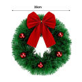 Holiday Car Wreath Christmas Car Wreath with Red Balls Large Bowknot Festive Auto Front Grill Decoration for Suv Truck Indoor/outdoor Xmas Garland Pendant. 