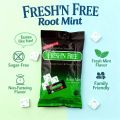 Indonesian Fresh'N Free RootMint Refreshing Candy – Available in 1, 2, 3, 4, 5, & 10 pouches with lower prices  Sugar-Free Mint Sweetlets, Cool Breath Freshener, Low Calorie, Long-Lasting RootMint Flavor, 100gm Pouch (100-Pack)keep your self cool now!". 