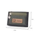 Mens Trifold Short Wallet With ID Window Simple Velcro Card Holder Bag Children's Canvas Small Pocket Coin Purse. 
