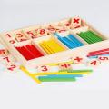 Pre-School Wooden Mathematical Intelligence Stick Early Learning Counting Toy. 