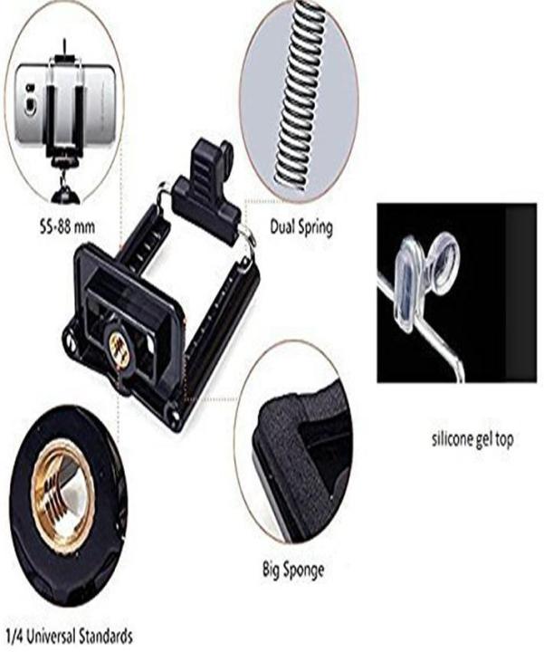 TikTok%203110%20-%20Tripod%20Stand%20For%20Camera%20And%20Mobile%20-%20Black%20&%20Silver%20-%20Image%203