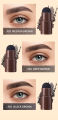 One Step Eyebrow Stamp Shaping Kit Brow Powder Stamp Makeup with 3 Reusable Eyebrow Stencils and Eyebrow Pen Brushes Hairline Powder Long Lasting Buildable Eyebrow Makeup. 