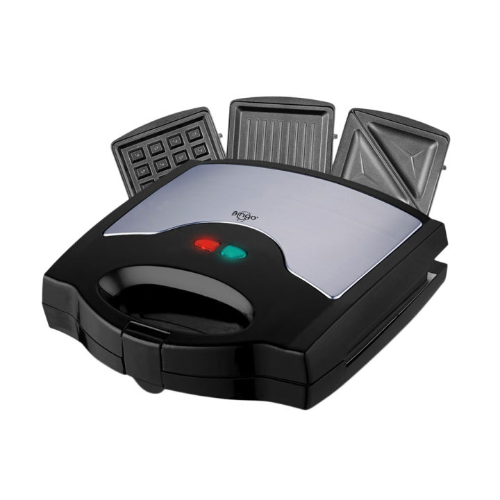 Bingo - Deluxe 3 in 1 Sandwich Maker With Grill - BSM-3013 - Black