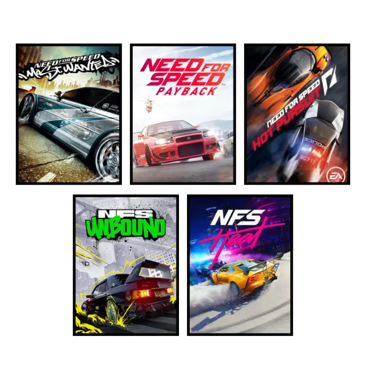 Pack of 5 Crystal Frames Need For Speed Series | NFS Most Wanted ...