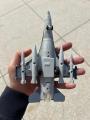 F-16 Fighter Jet Aero Plane Diecast Toy Grey Office/Home Decor and For Kids Collectors. 