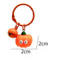 Small Size Carrot Keychain Decorative Cute PVC Gardener Keyring Shovel Keychain for Gardeners Key Decoration Promotional Item. 