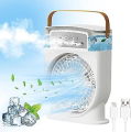 Portable Fan Air Conditioners USB Electric Fan LED Night Light Water Mist Fun 3 In 1 Air Humidifie For Home. 