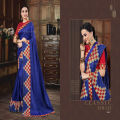 Partywear crepe silk saree with matha patti work. 