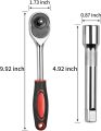 12pcs Spanner Socket 1/2 Inch Drive Socket Set Ratchet Wrench - Drive Socket Set with 10 Sockets 10-15,17,19,22,24mm and 2 Way Quick Released, Professional Ratchet Handle and Extension Bar. 