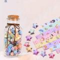 Childrenworld Handmade Origami Stars 540pcs Colorful Origami Star Paper Strips Diy Crafts Double-sided Lucky Star Decoration Colorful Origami Paper. 