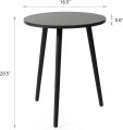 Side Table, Round Modern Home Decor Coffee Tea End Table for Living Room, Bedroom and Balcony, Easy Assembly. 