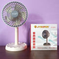 JY-2218 Professional Multicolor Rechargeable Portable Mini Table Fan  4000mah 10 hours backup AC DC rechargeable fan jy super Strong Wind Left to Right Oscillating Angle 45 Degrees jy 2218 03 battery. 