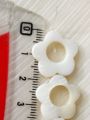 6pcs Natural Flat Flower White Mother of Pearl Sea Shell Beads for Crafting - DIY Crafting Elegant Jewelry Making Supplies. 