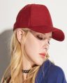 Plain Sun Block & Baseball P-Cap For Girls Red. 