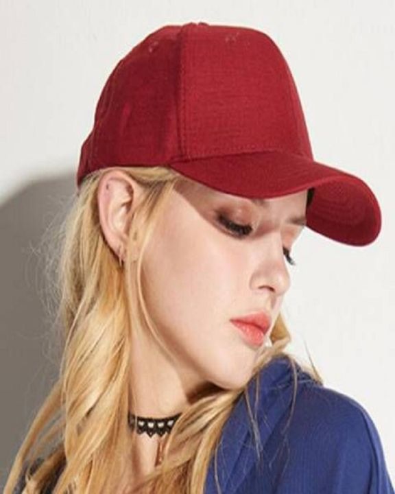 Plain%20Sun%20Block%20&%20Baseball%20P-Cap%20For%20Girls%20Red%20-%20Image%203