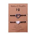 Mother Daughter Bracelets Set 2pcs Mommy And Me Matching Stainless Steel Love Heart Jewelry Gift Mother's Day Bracelet. 