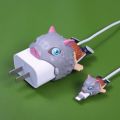 【Happier】Hot selling Bags and Travel Travel Travel Accessories Organizer Sets Demon Slayer Protector Cable Charger Anime Cute Organizer Cartoon USB Cable Protector Set Kawaii Cable Bite For Iphone 12. 