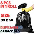 Pack of 06 PCS 30" x 50" OXO Biodegradable Non-Toxic Home Trash Bags Roll Office Garbage Bags - Trash Can Liners for Kitchen Home Bathroom Bedroom Toilet Office. 