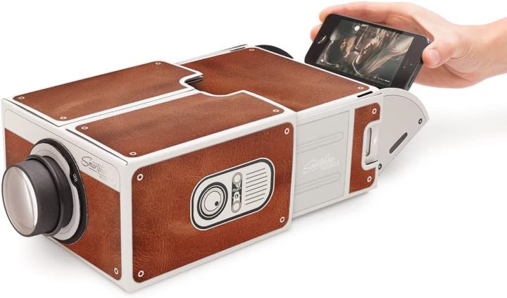 Smartphone Projector - Cardboard Portable Projector For Home Cinema - Mini Projector - Pocket Projector easy for travel