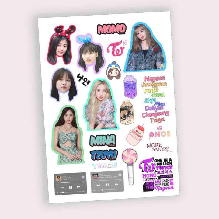Twic Sticker Twice Sticker for Once Boys and Girls Kpop Fans Uncut | Daraz.pk