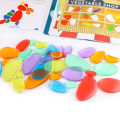 Rainbow Pebbles Transparent Sorting Stacking Stones. 