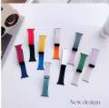 Suitable for IWatch Applewatch watch strap, ultraS87 color blocked silicone magnetic replacement wristband. 
