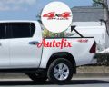 Toyota Hilux Exterior styling 4 X 4 diff lock Stickers 09 Inches White 02 PCS. 