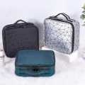 PU Leather Cosmetic Organizer Storage Box Travel Bag. 