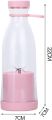 Portable and Electric Blender Bottle Juicer for Shakes and Smoothies, Mini Juicer Wireless Bottle for Traveling (Multicolour) USB Chargeable Juicer Blender 4 Blades 350ml - Portable Juicer Cup & Smoothie Maker. 