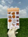 Orange Yellow Aesthetic Themed Journal Sticker Sheet - Uncut Stickers. 