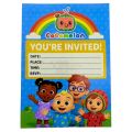 Cocomelon Invitation Cards - 4 Inch By 3 Inch - Invitation Cards - Cocomelon Theme - Multicolor - Unisex - Pack Of 8. 