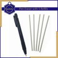 Keep Smiling STL Eraser Pen with 5 Extra Refills Specific for Fine Arts Design Pen type clutch eraser Macaron Eraser 3.8mm Tombow Mono sketching eraser PVC Free Eraser round refillable precision Sketch Click Eraser. 